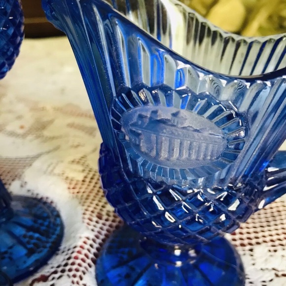 Vintage 70s Fostoria Cobalt Blueware Mount Vernon - Picture 3 of 5